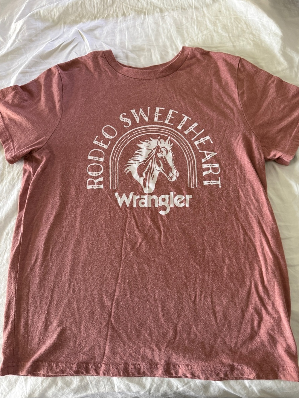Wrangler Dusty Rose Rodeo Sweetheart Graphic Tee size medium
